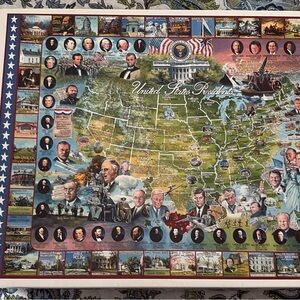 White Mountain United States Presidents Puzzle - Green, Blue, Red, 1000 pieces